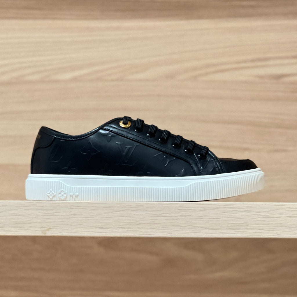 Louis Vuitton LV Lagoon Men's And Women's Solid Color Letter Print Lace-up Low-top Denim Leather Sneakers Shoes #77732