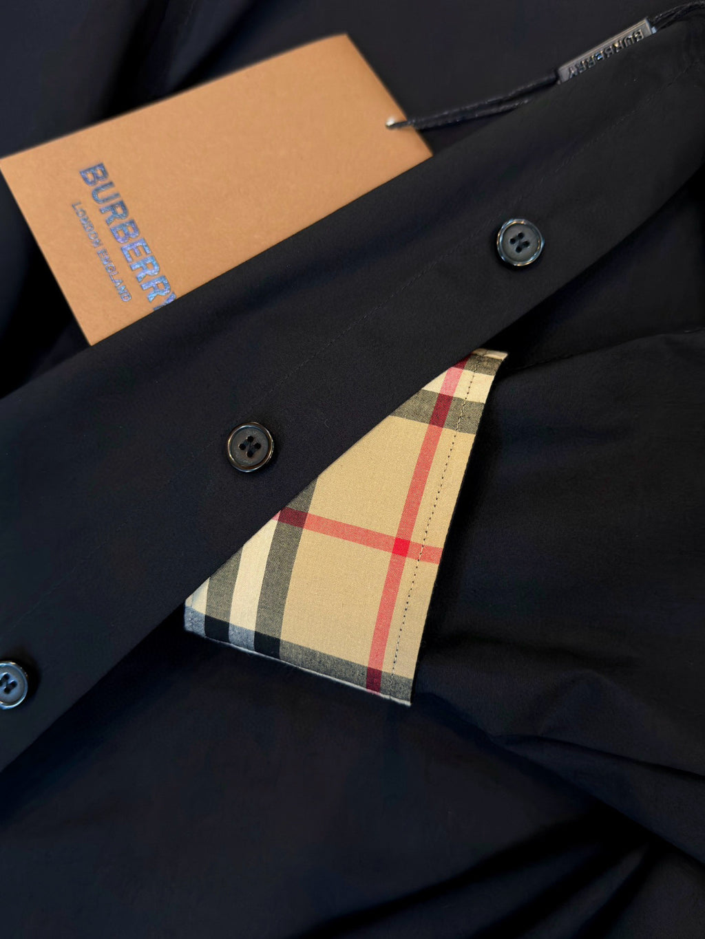 Burberry Men's Spring Summer Slim Fit Tailored Embroidered Logo Check Long Sleeve Shirt #99373