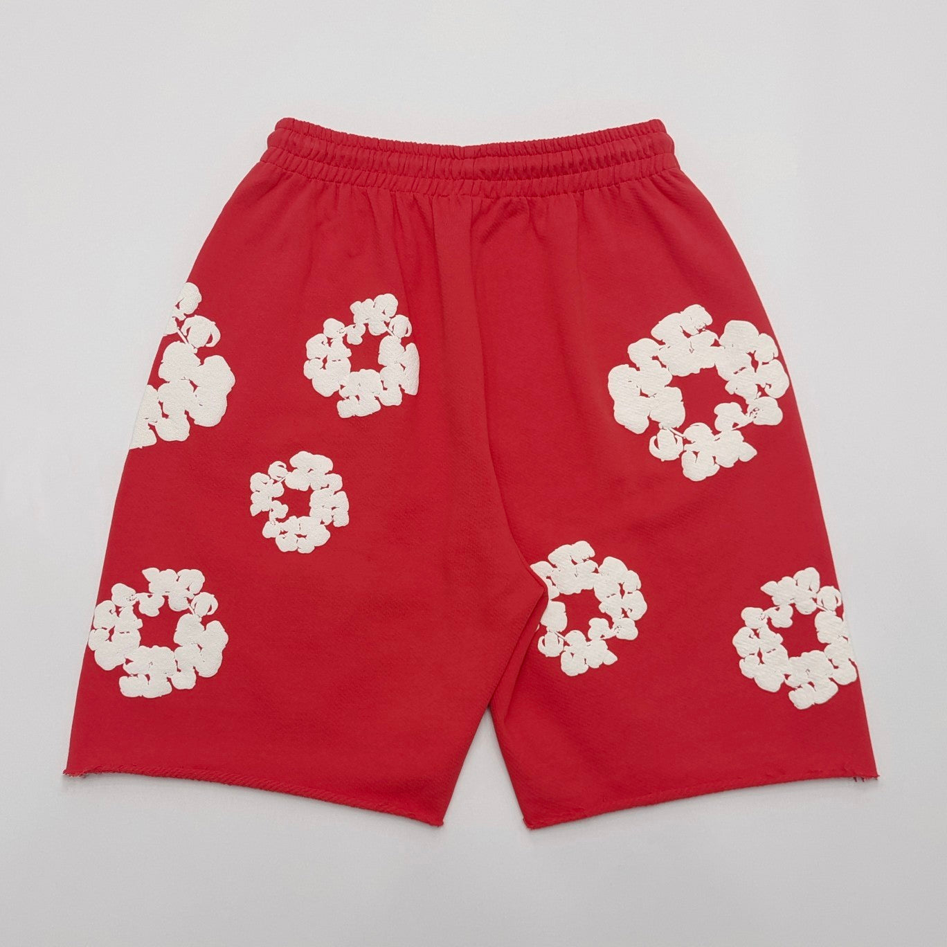 Denim Tears Men's And Women's Summer Fashion Casual Solid-color Printed Pattern Waist Elastic Drawstring Loose Fit Relaxed Shorts #79534