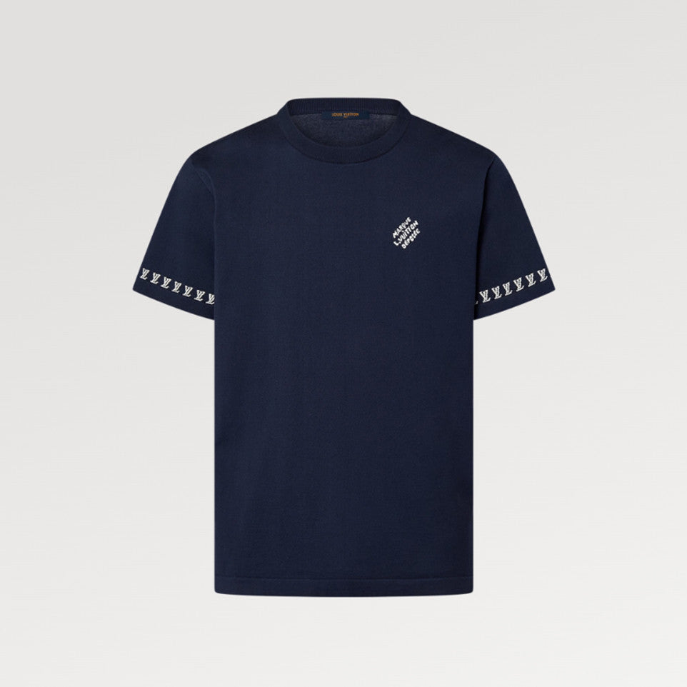 Louis Vuitton Men's Summer Jacquard Pattern Cotton Round Neck Short Sleeve T-Shirt #71896