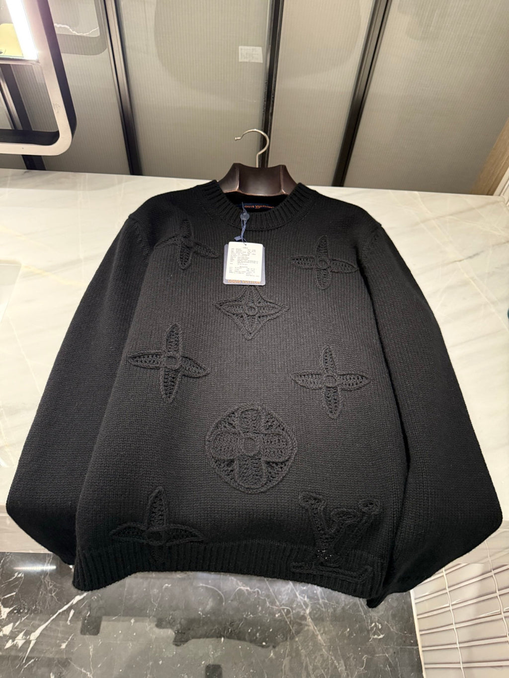 Louis Vuitton Men's Embellished Knitted Crewneck 1AJBWY #334453