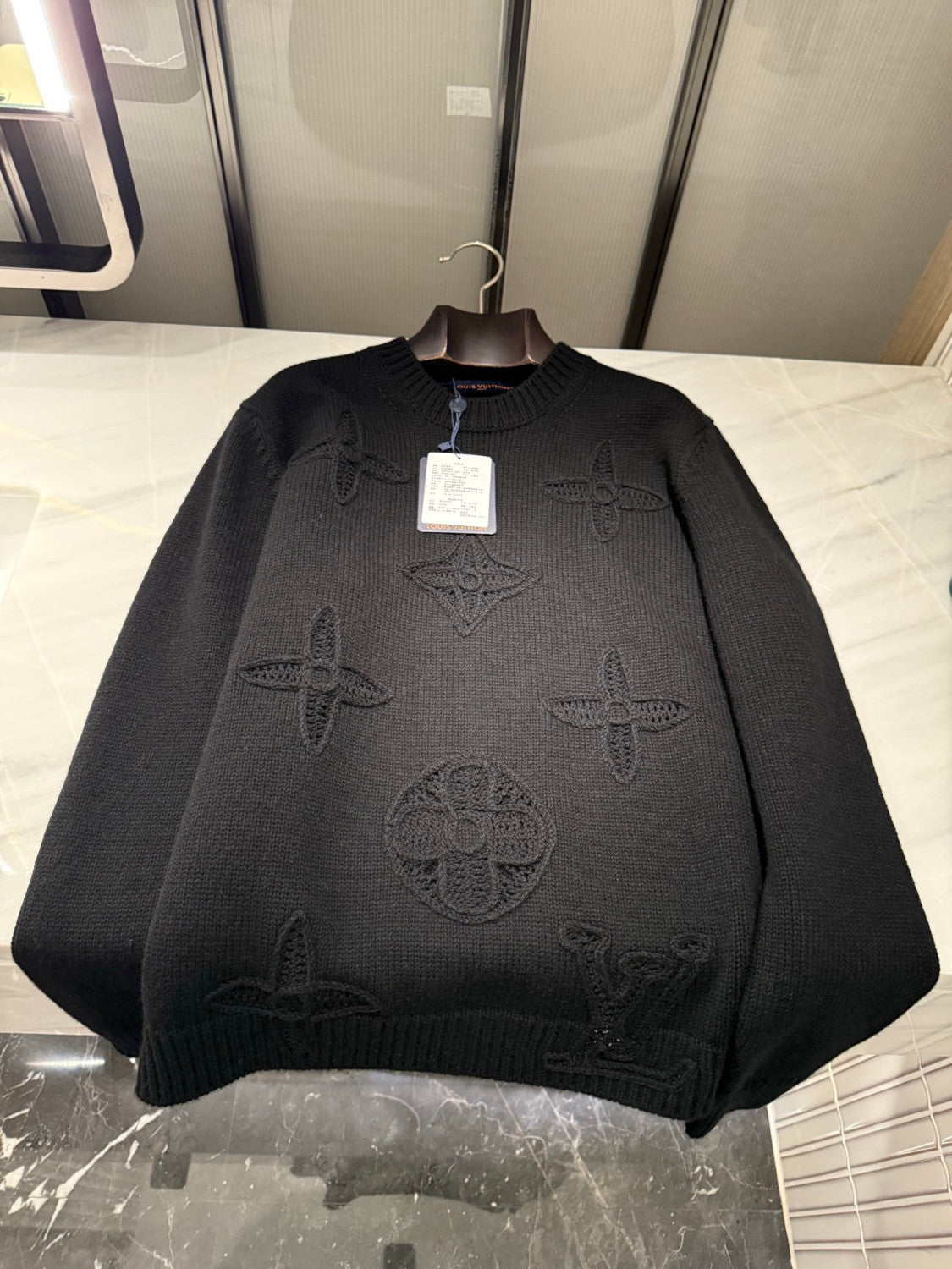 Louis Vuitton Men's Embellished Knitted Crewneck 1AJBWY #334453