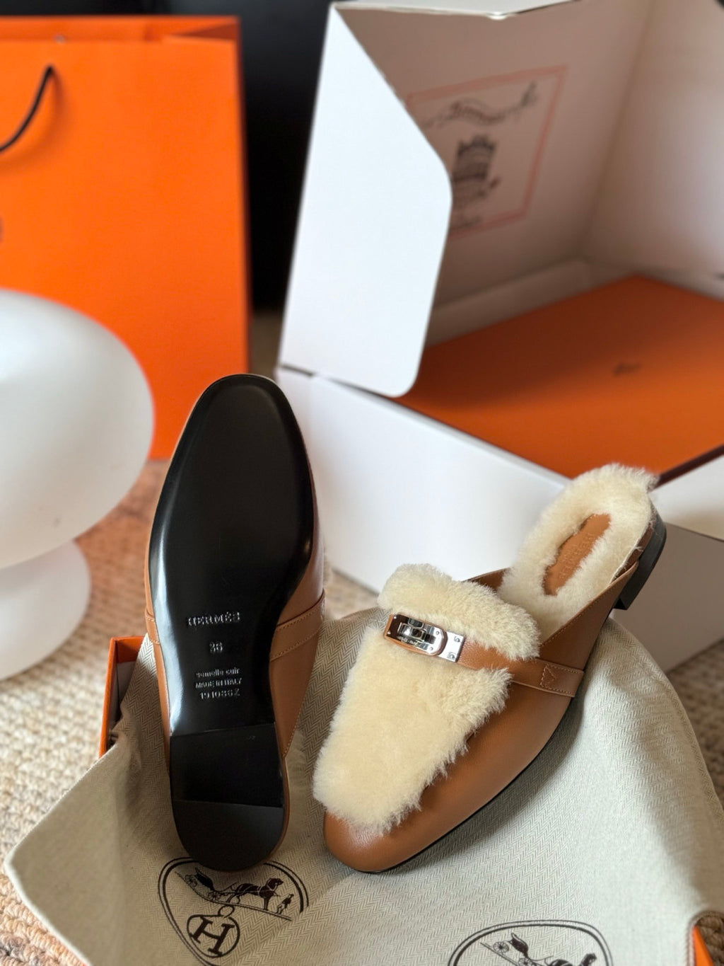 Hermes Oz mule Beige #334029
