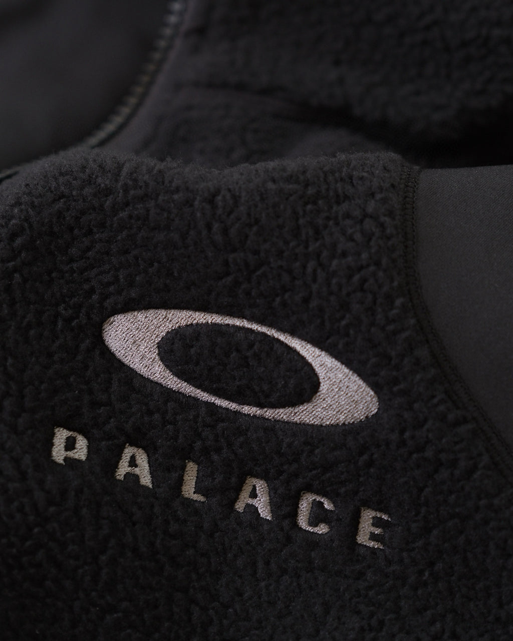 PALACE X Oakley Men's Fall/Winter Fashion Casual High Neck Zipper Logo Embroidered Stand Up Collar Fleece Jacket #79439