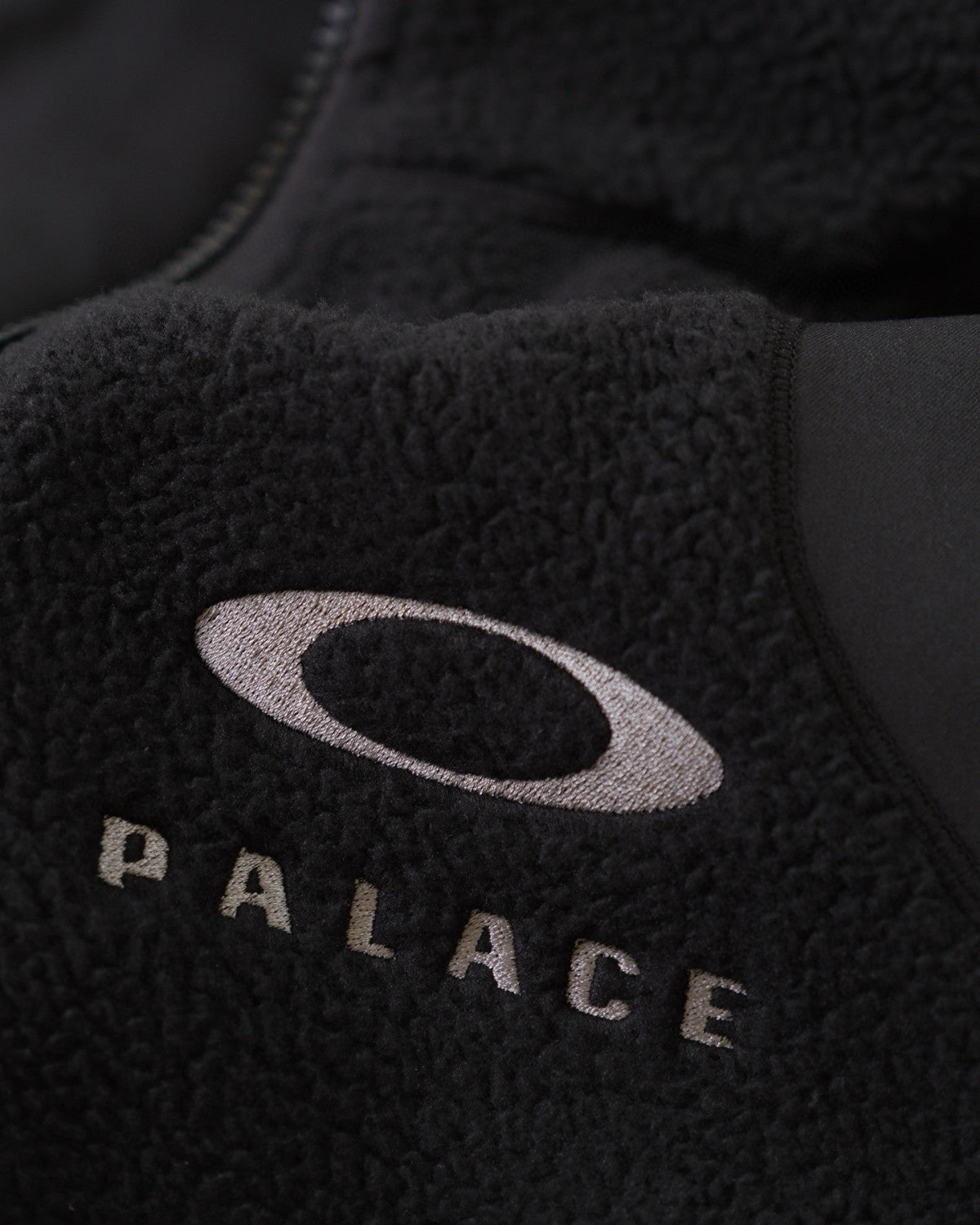 PALACE X Oakley Men's Fall/Winter Fashion Casual High Neck Zipper Logo Embroidered Stand Up Collar Fleece Jacket #79439
