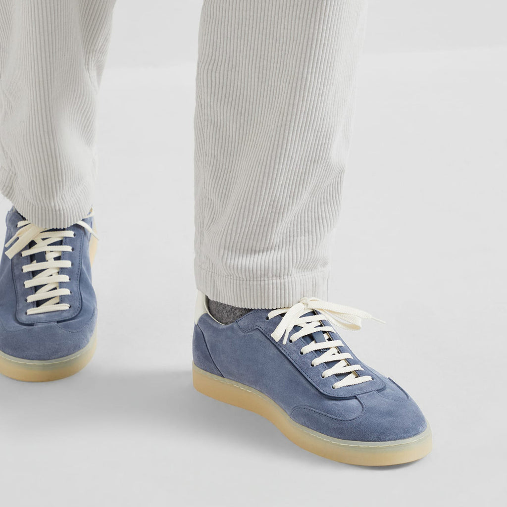 Brunello Cucinelli Men's Spring And Summer Washed Suede Rubber Sole Shoes Fashion Casual Solid Color Flat Sneakers Ngvp #1983