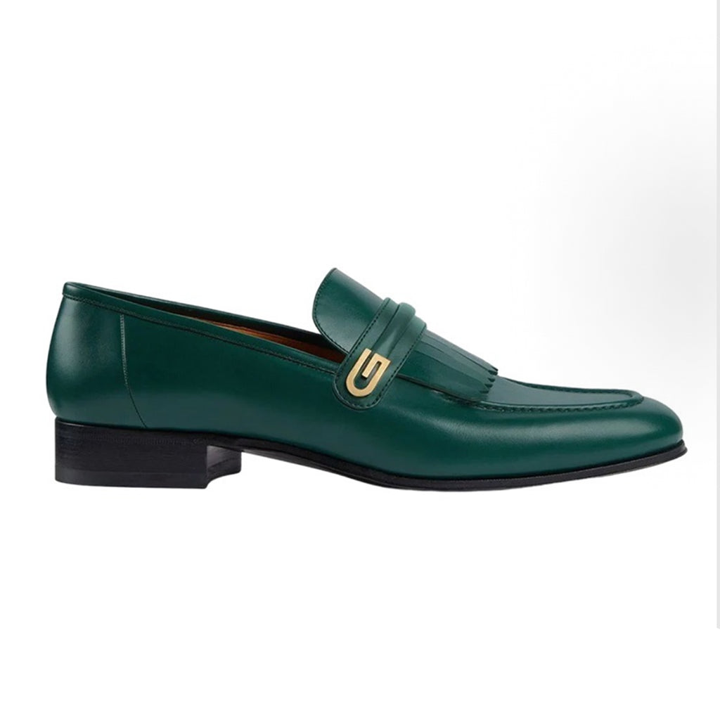 Gucci G Decorative Tassel Men's Loafers Spring And Summer Fashion Cowhide Comfortable Breathable Low-heeled Leather Shoes #76855