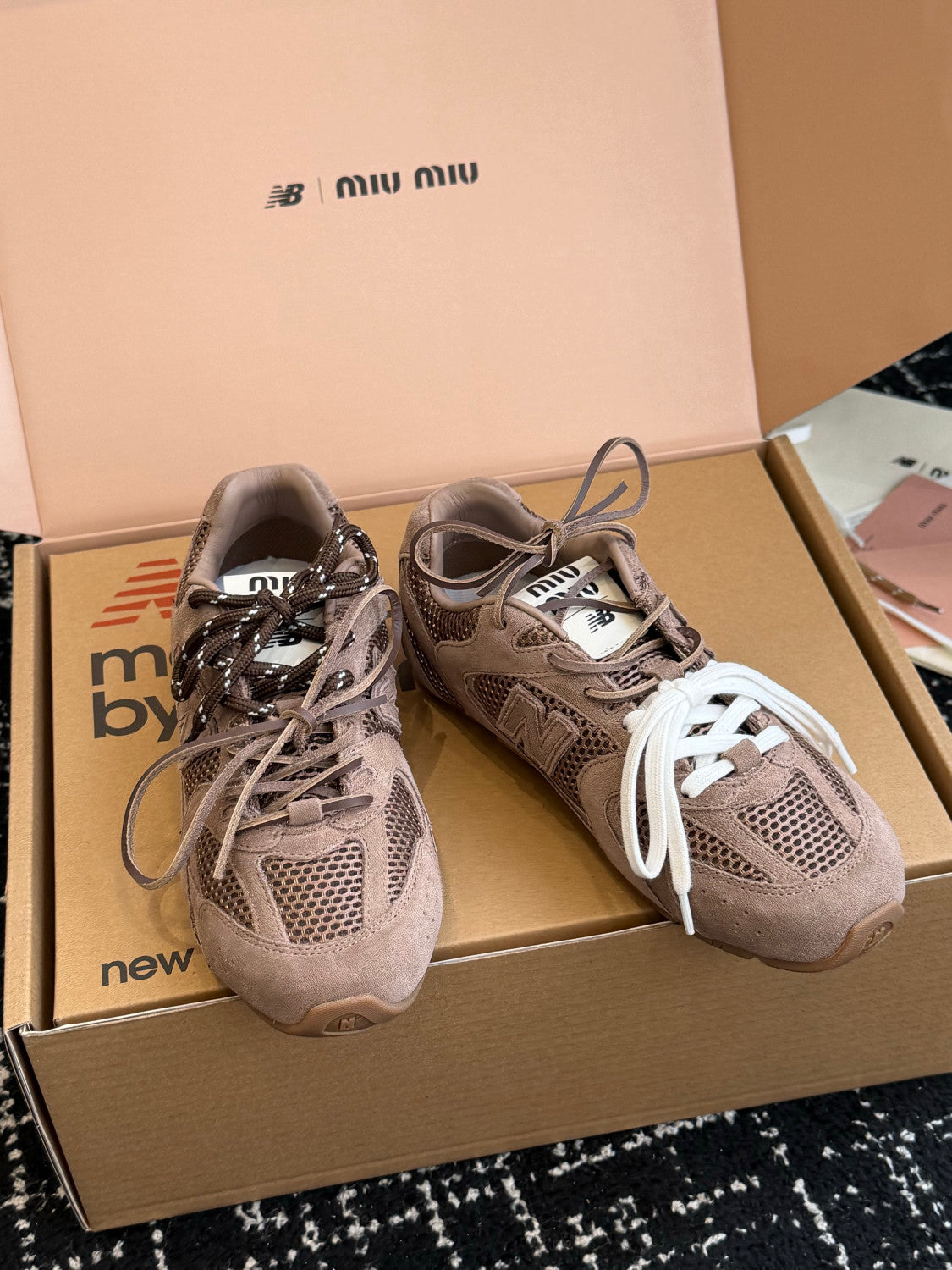 MiuMiu New Balance X MiuMiu 530 Sl Suede And Mesh Sneakers #384881