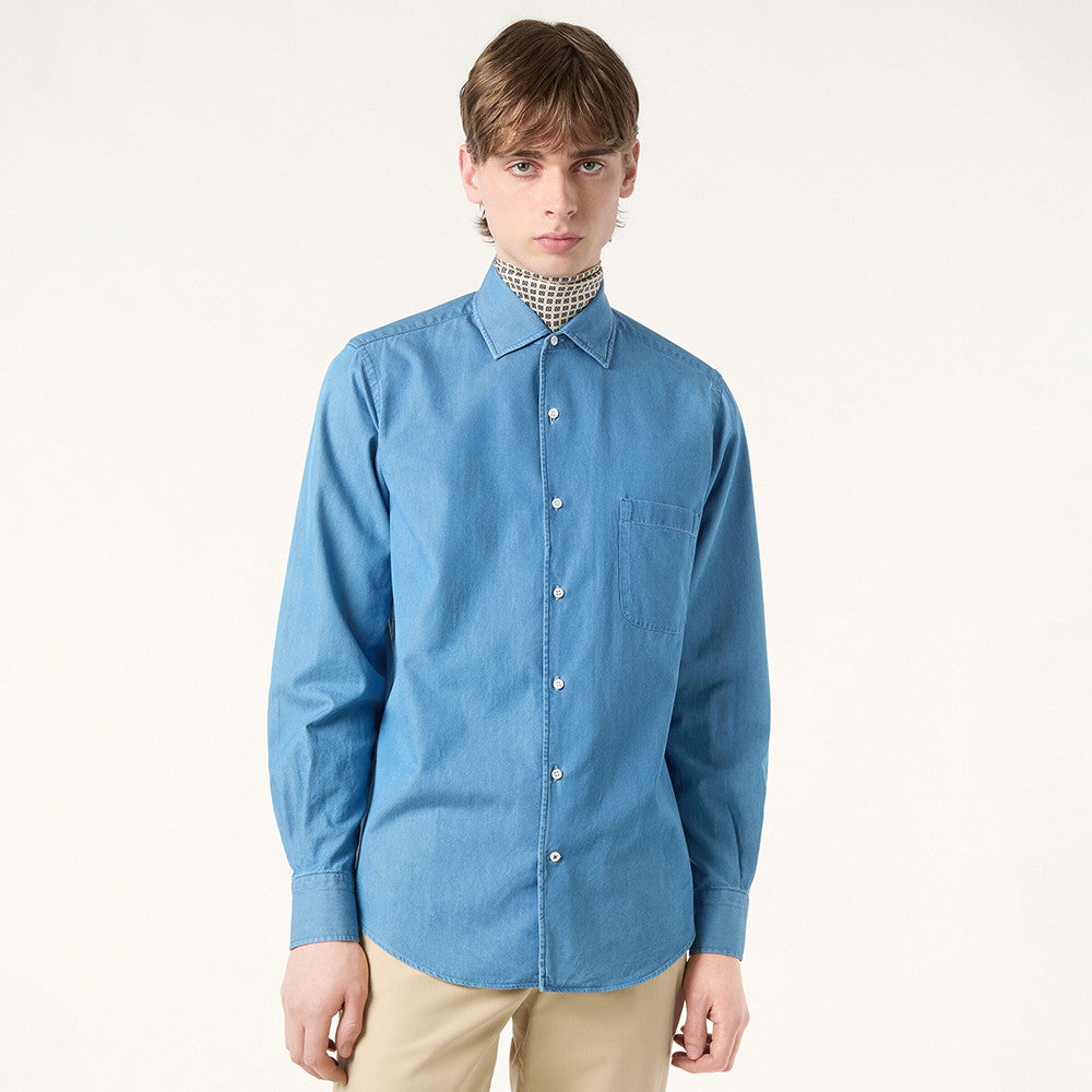 Loro Piana Top-quality Version André Shirt Cotton Ultra Stone-Washed #375405