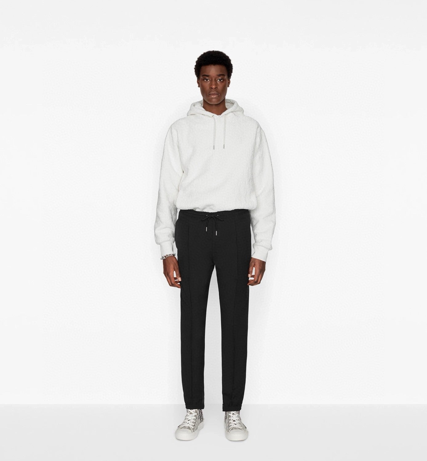 Dior Men's Spring/Autumn Solid Colour Letter Jacquard Drawstring Long Sleeve Hoodie Hooded #77724