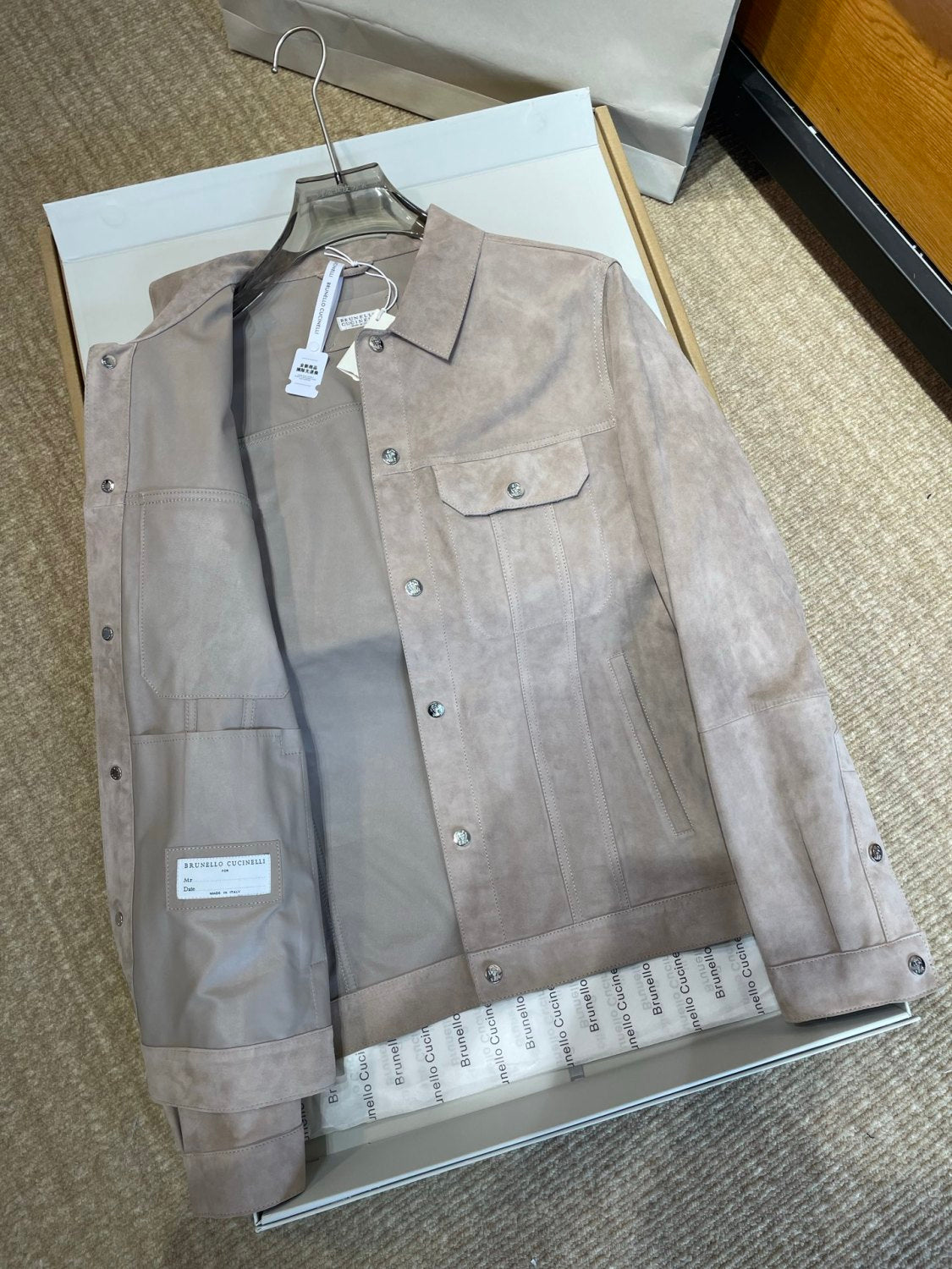 Brunello Cucinelli Men's Spring/Fall Fashion Casual Solid-Color Stand-Up Collar Single-Breasted Jacket #78845