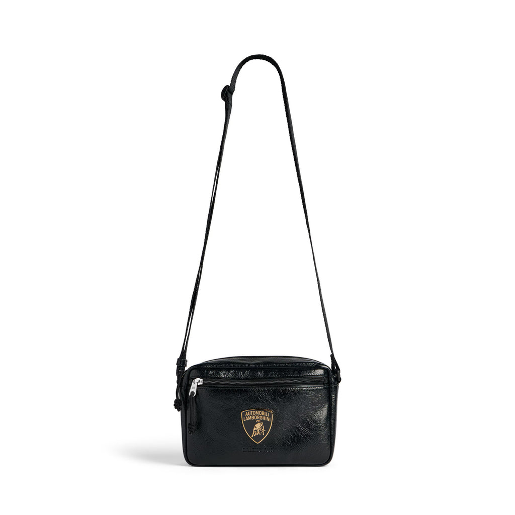 Balenciaga Automobili Lamborghini Explorer Men'S Solid Color Sheepskin Crossbody Bag Shoulder Bags #78132