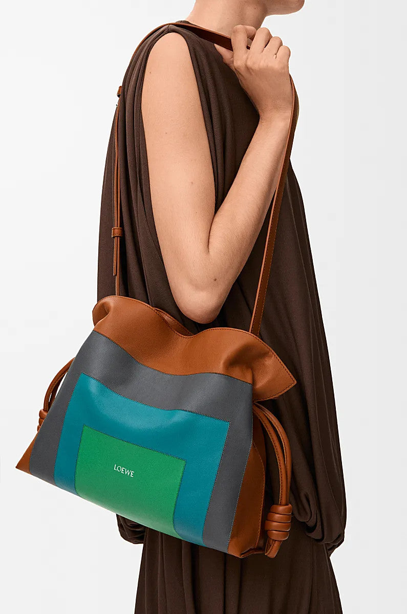 Loewe Medium Napa Leather Flamenco Clutch Loewe X Josef And Anni Albers Collection Fashion-forward Soft-leather Crossbody Bag Lady #195465