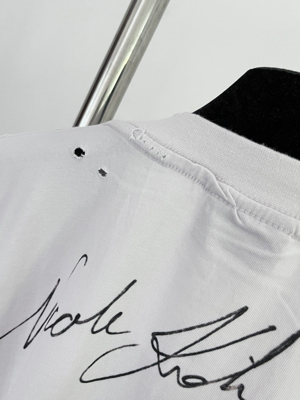 Balenciaga Nicole Kidman Ambassador Signature Portrait Men's Women's Summer Solid Color Pleated Washed Casual Loose Short Sleeve NICOLE BOXY T-Shirt Ngvp #1482
