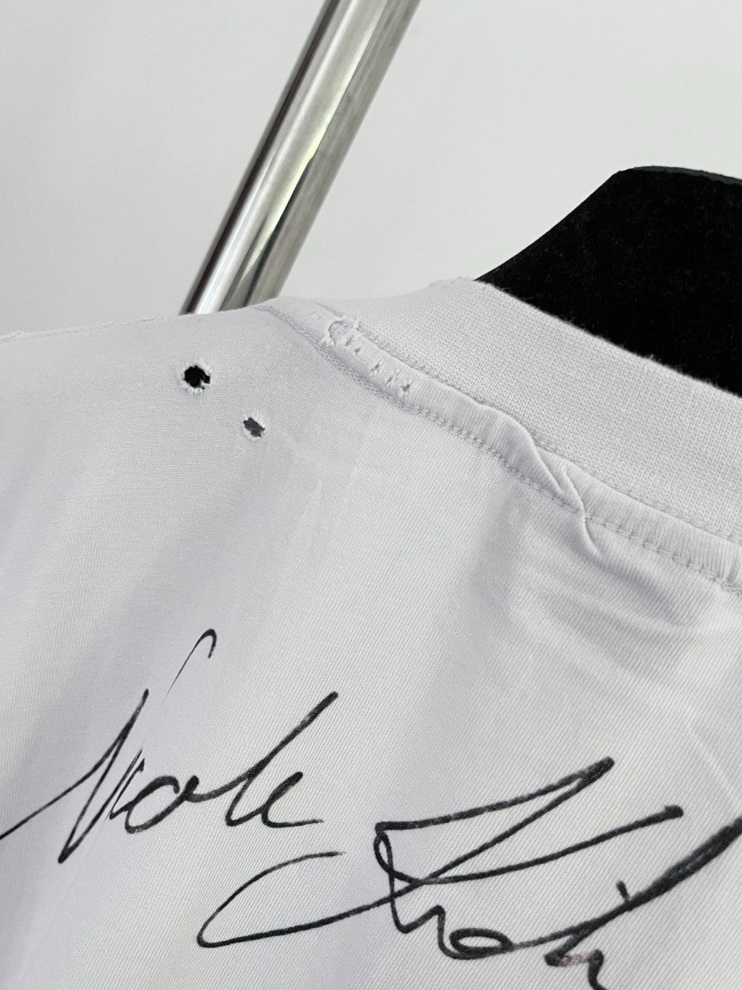 Balenciaga Nicole Kidman Ambassador Signature Portrait Men's Women's Summer Solid Color Pleated Washed Casual Loose Short Sleeve NICOLE BOXY T-Shirt Ngvp #1482