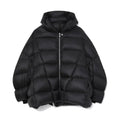 Rick Owens Men's Winter Diablo Style Solid Color Bat Sleeve Loose Hooded Long Sleeve Puffer Down Jacket Ngvp #8833