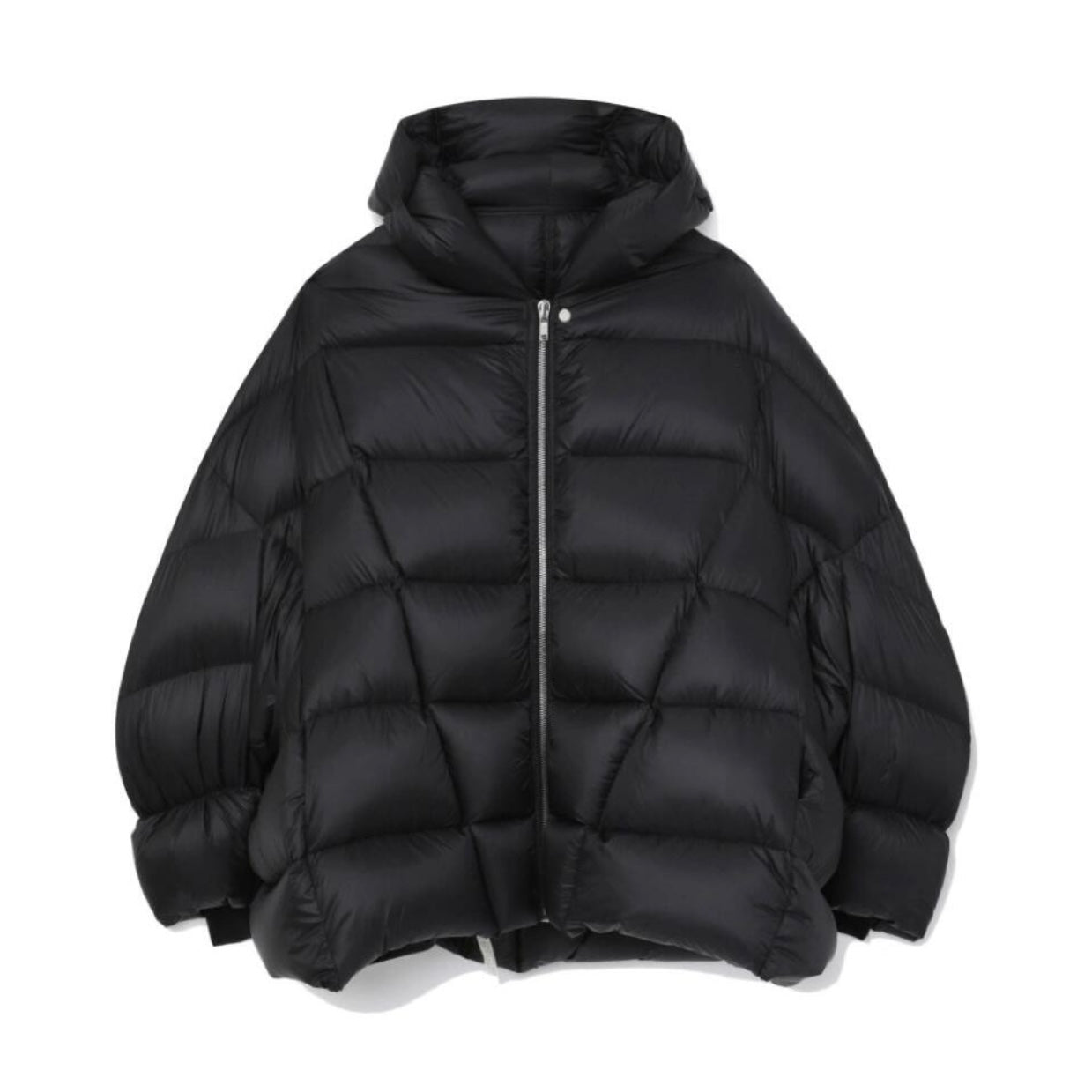 Rick Owens Men's Winter Diablo Style Solid Color Bat Sleeve Loose Hooded Long Sleeve Puffer Down Jacket Ngvp #8833