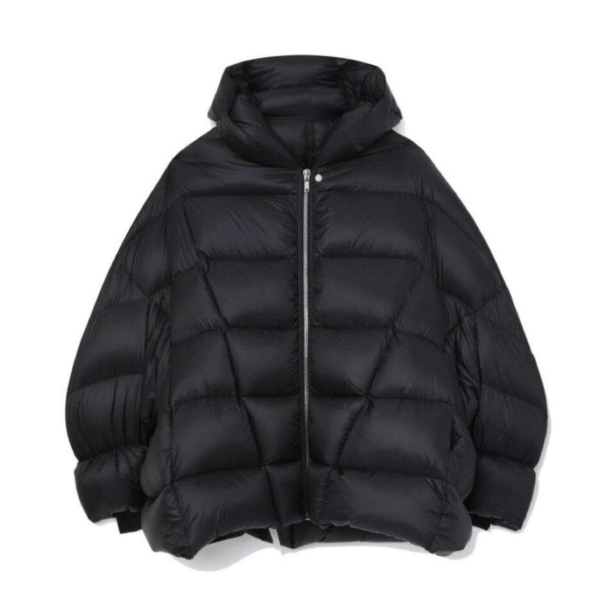 Rick Owens Men's Winter Diablo Style Solid Color Bat Sleeve Loose Hooded Long Sleeve Puffer Down Jacket Ngvp #8833