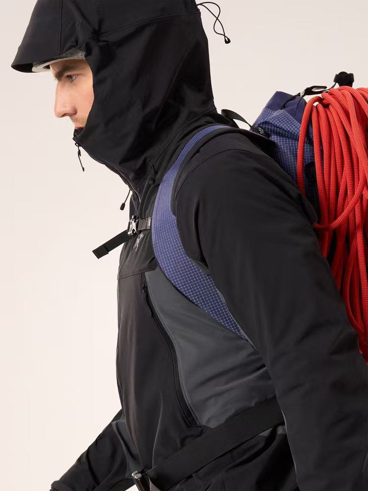 Arcteryx Serratus Hoody Men's Autumn/winter Fashion Casual Solid Color Logo Embroidery Soft Shell Fabric Hooded Zipper Jacket #78322