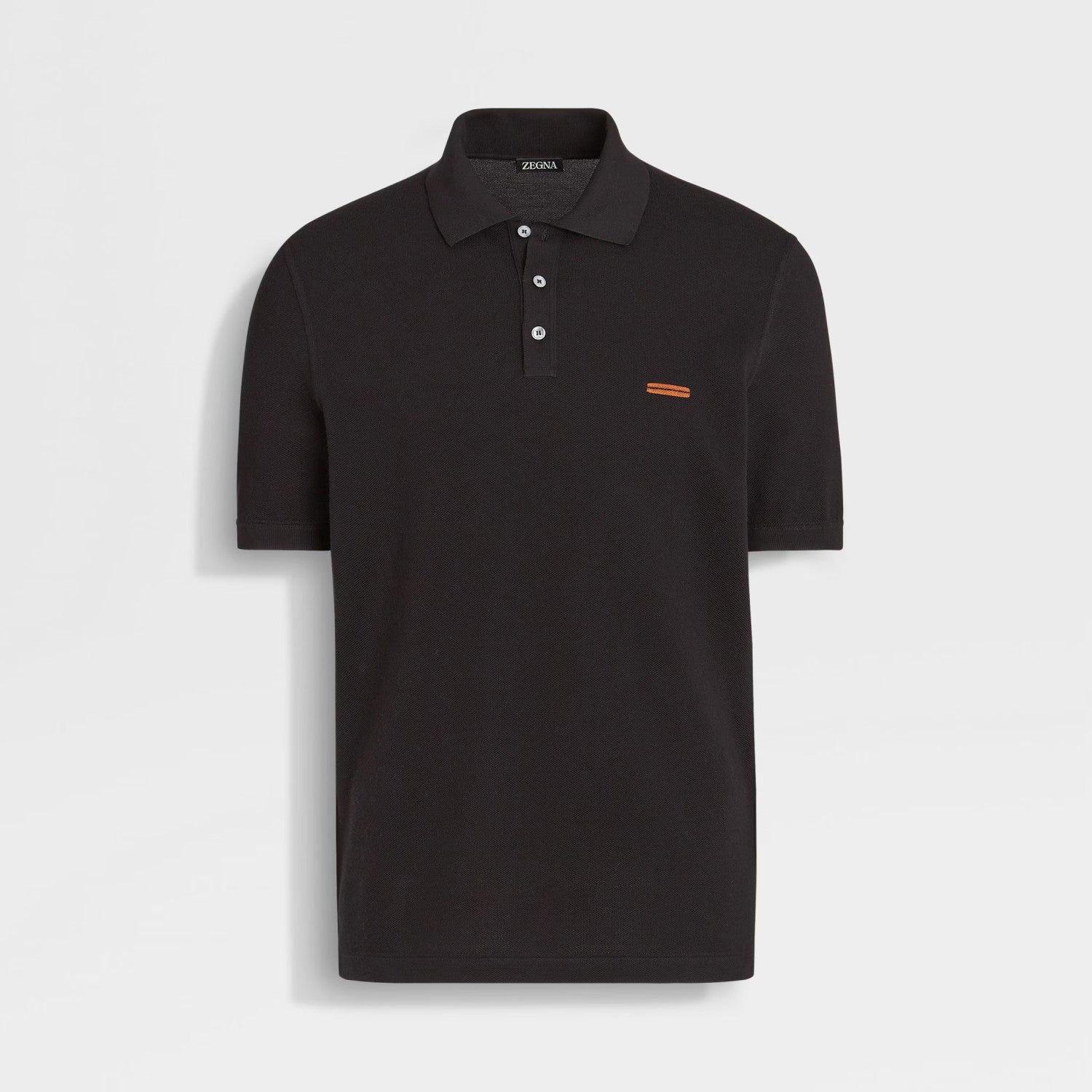 Ermenegildo Zegna Men's Summer Solid Color Breathable Beaded Cotton Fabric Polo Neck Short Sleeve T-Shirt #76929