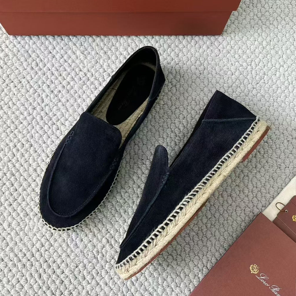 Loro Piana Seaside Walk Men's Casual Shoes Spring And Summer Suede Casual Shoes Fashion Temperament Comfortable Flat Shoes Slippers Ngvp #2224