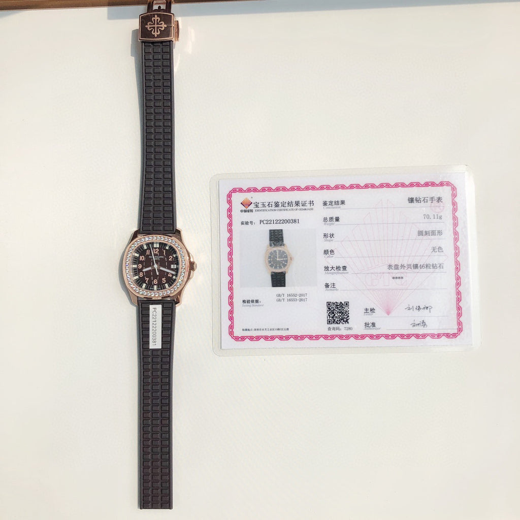 Patek Philippe Mechanical Watches With Diamonds On Silicone Straps Watch #96352