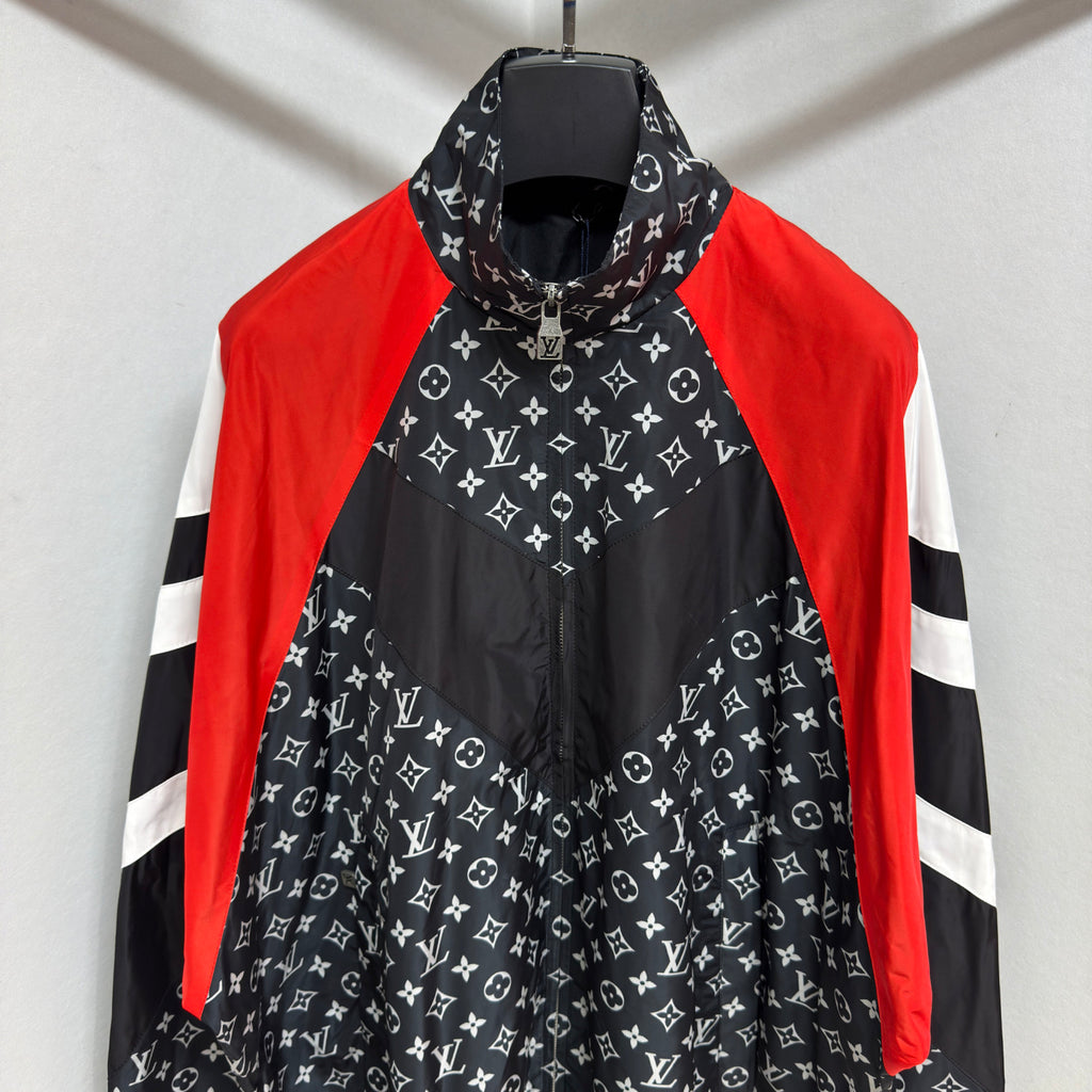 Louis Vuitton Men's Spring/Summer Fashion Casual Classic Printed Pattern Color Block Zipper Cuff Elastic Sports Jacket #78343