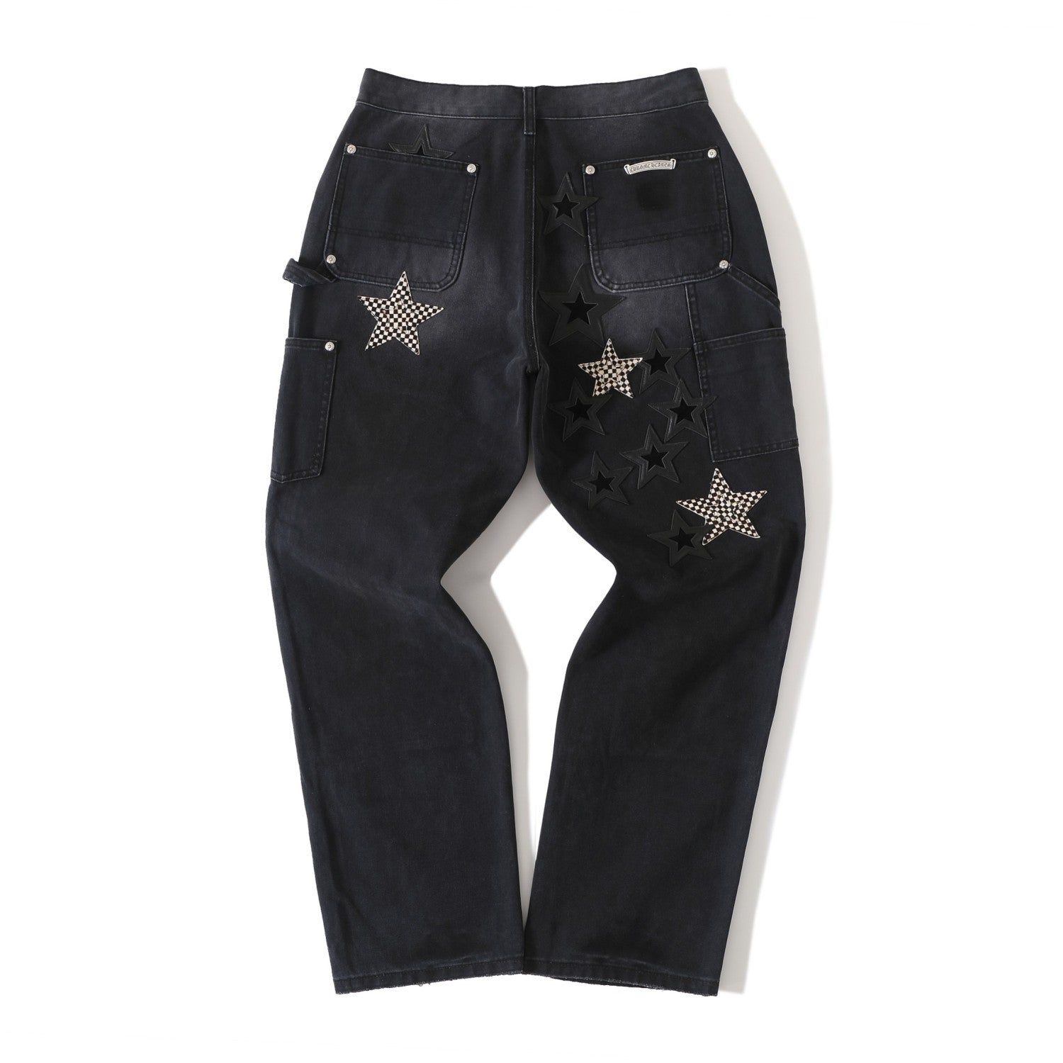 Chrome Hearts Men's And Women's Spring/Fall Fashion Casual Waist Button Star Icon Vintage Washed Carhartt Work Pants #79519