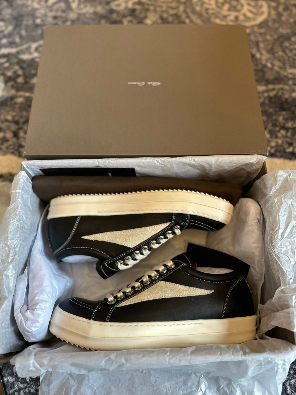 Rick Owens x Chrome Hearts Low Top Casual Shoes #336915