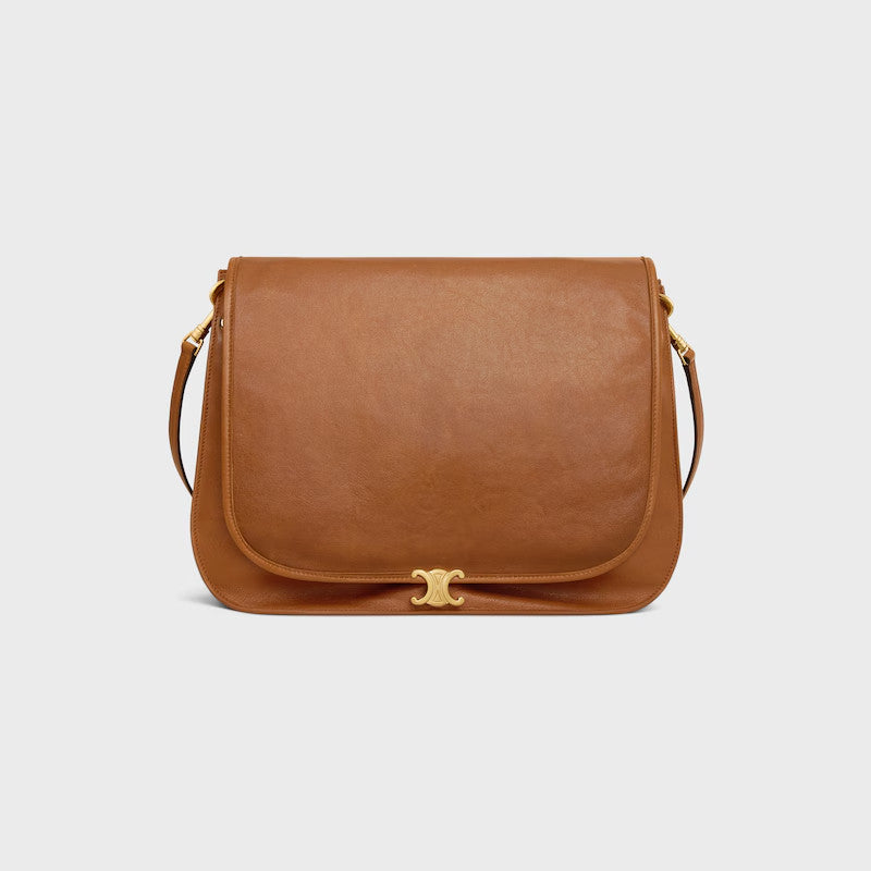 Celine Women's Soft Triomphe Besace Handbag Magnetic Snap Flap Bag Medium Shoulder Crossbody Bags 2026 New Style 123632t88.38no #195067