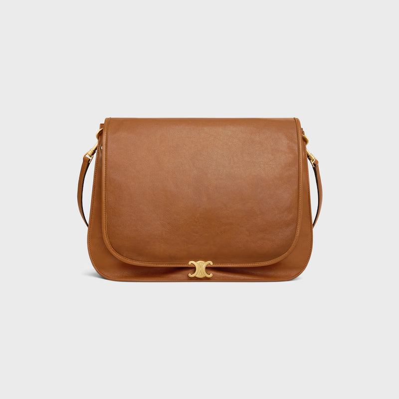 Celine Women's Soft Triomphe Besace Handbag Magnetic Snap Flap Bag Medium Shoulder Crossbody Bags 2026 New Style 123632t88.38no #195067