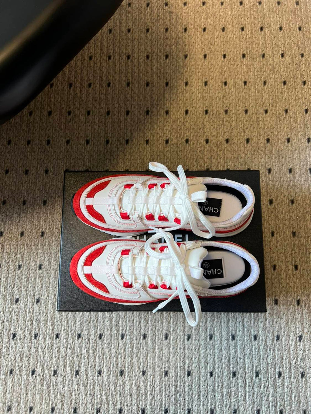 Chanel Calfskin and Suede Calfskin Sneakers #377374