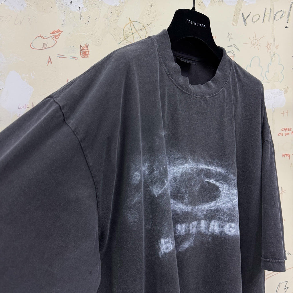 Balenciaga Top-quality Version Washed Crayon Loop T-shirt Medium Fit #336944