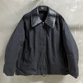 Bottega Veneta Men's Winter Solid Color Lapel Zipper Cotton Twill Long Sleeve Fitted Puffer Down Jacket Ngvp #9766
