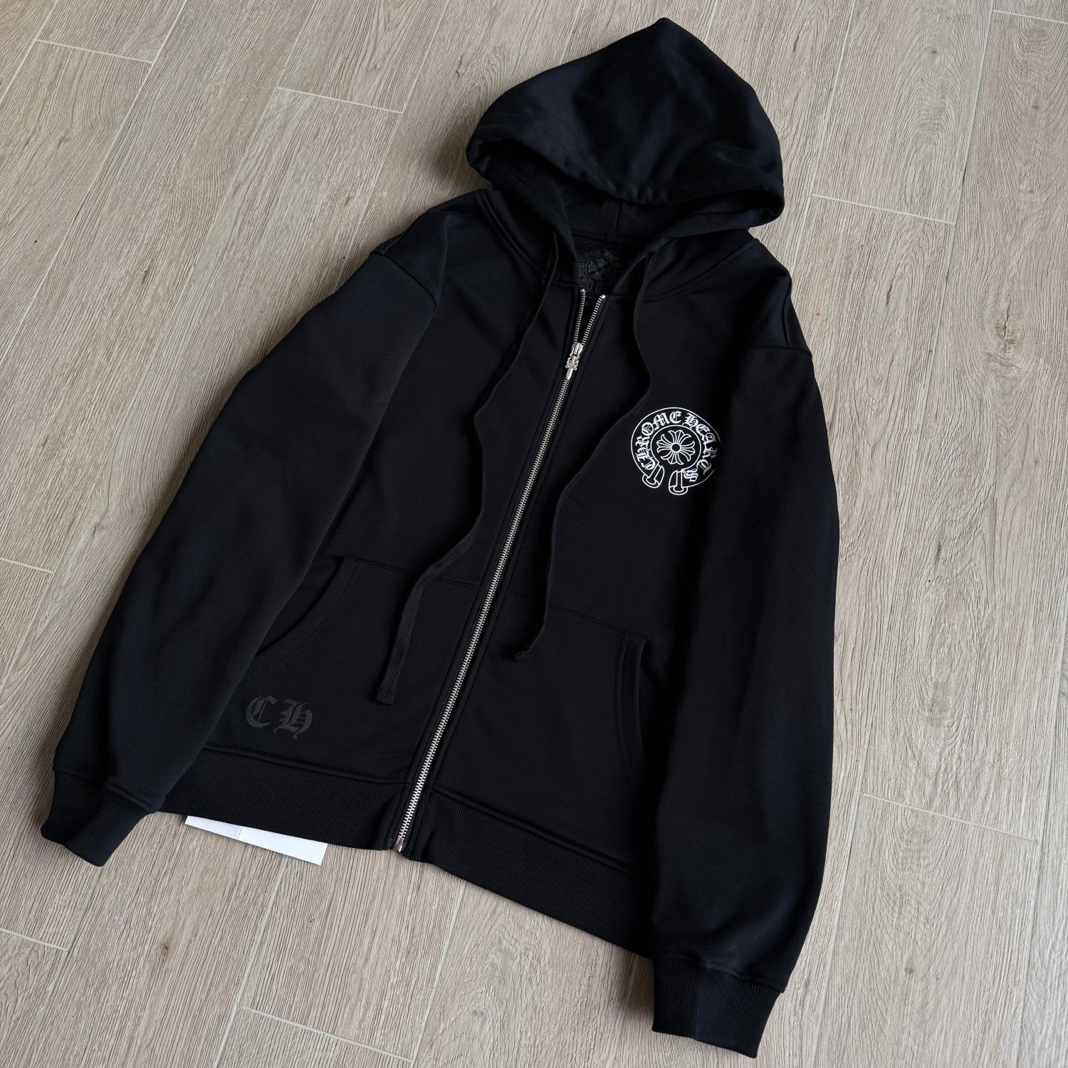 Chrome Hearts 925 Sterling Silver Hardware Classic Horseshoe City Limited Zipper Sweatshirt #333192