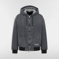 DIOR CD Box Hooded Blouson Jacket Gray Cotton Twill #336938
