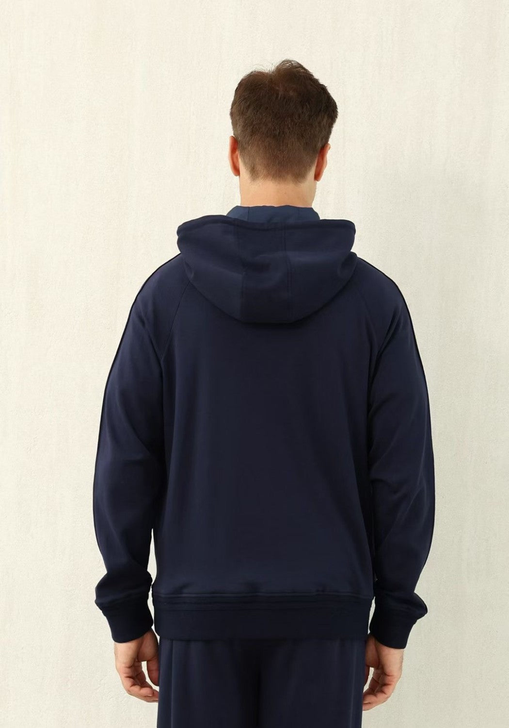 Ermenegildo Zegna Men's Spring/Fall Zipper Drawstring Hoodie Sweatshirt & Solid-Color Casual Pants Suit Set Ngvp #2352