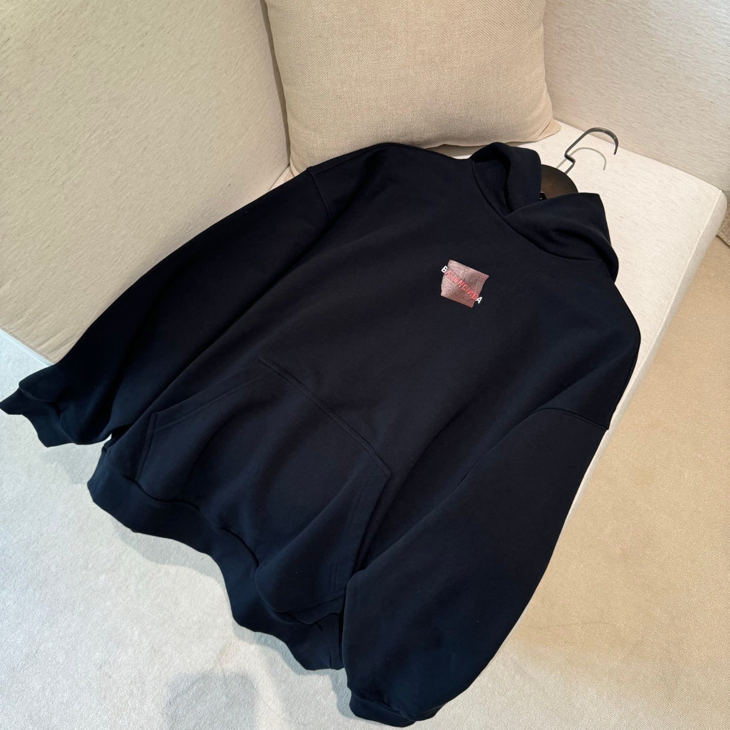 Balenciaga ﻿TAPED BALENCIAGA BACK HOODIE Men's And Women's Spring/Fall Fashion Casual Letter Embroidered Tape Hoodie Long Sleeve Sweatshirt #78578