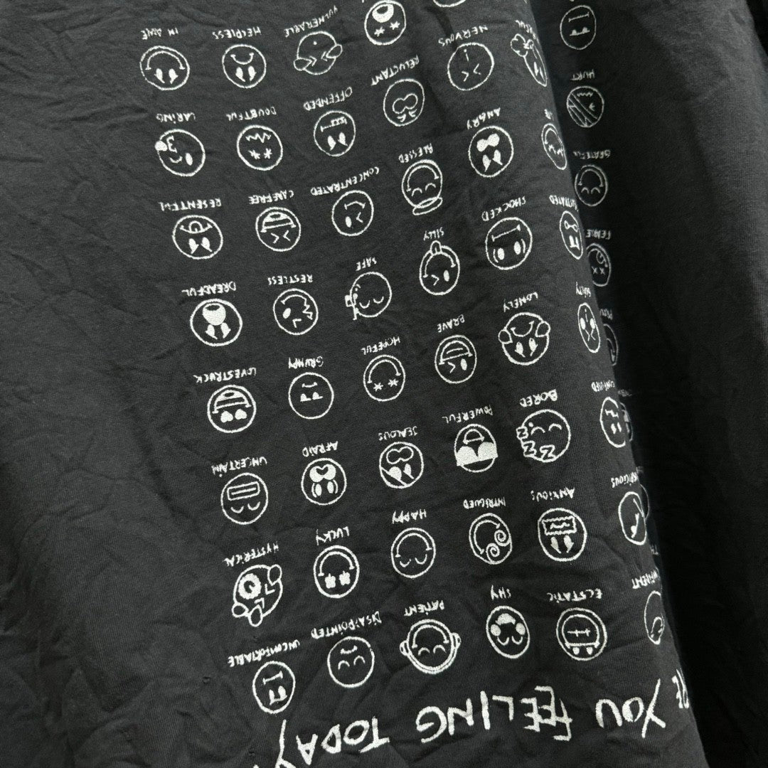 Balenciaga Men Women Summer Letter Printed Loose Cotton Round Neck Black Long Sleeve T-Shirt Ngvp #9556
