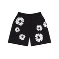 Denim Tears Men's And Women's Summer Fashion Casual Solid-color Printed Pattern Waist Elastic Drawstring Loose Fit Relaxed Shorts #79534