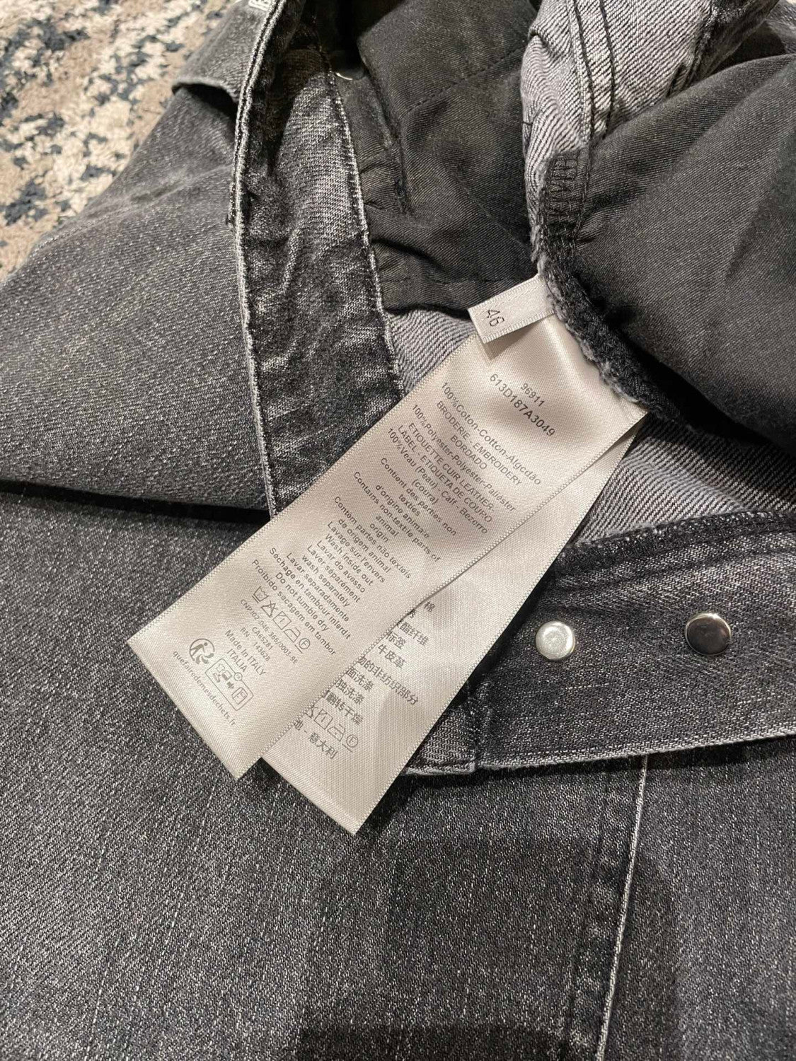 DIOR CD Box Pants Gray Cotton Twill #336939