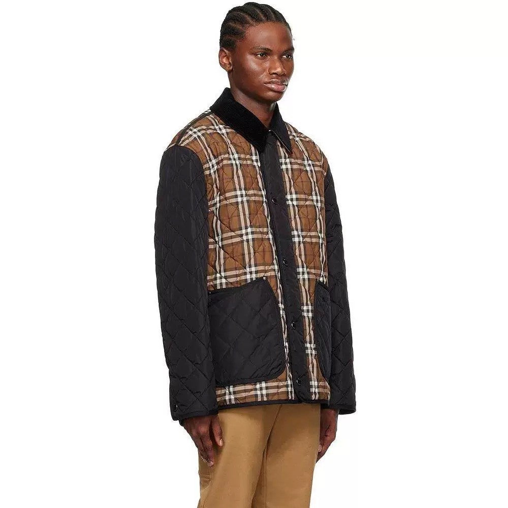 Burberry Men's And Women's Fall And Winter Color Blocking Plaid Print Single Breasted Loose Casual Long Sleeved Jacket #73144