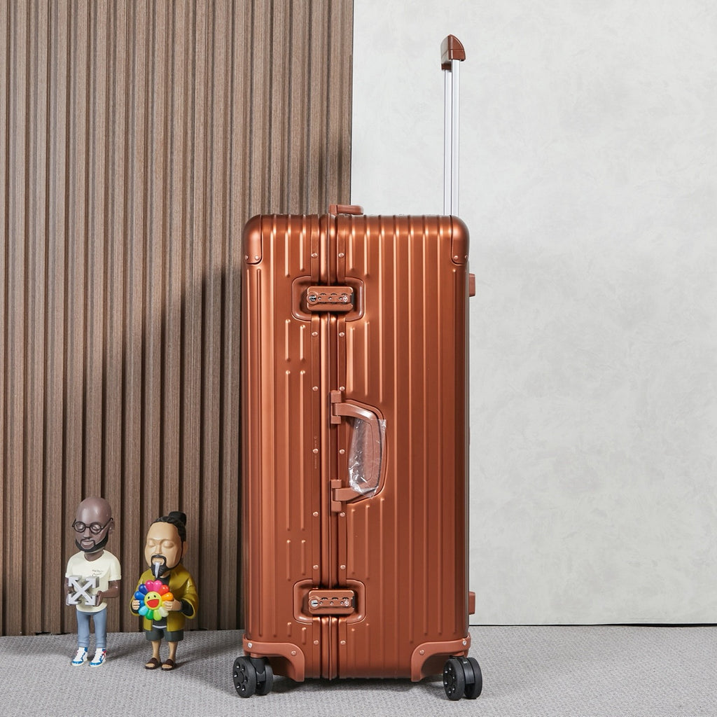 Rimowa Men's And Women's Fashion Classic Solid Color Checked Luggage With Retractable Handle 33-inch Suitcase Checked Luggage Bag Bags #79299