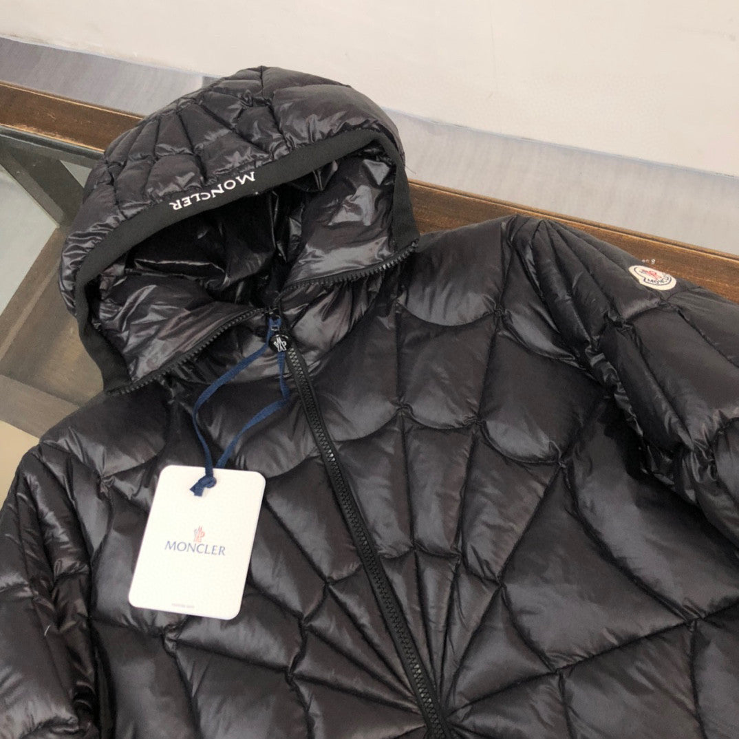 Moncler Black Hooded Long Sleeved Down Jacket #21941