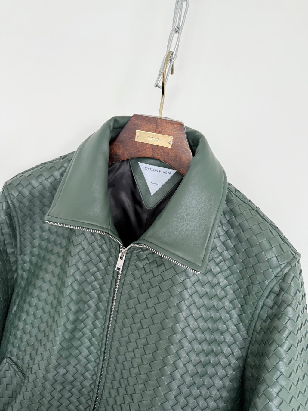 Bottega Veneta Men's And Women's Fall/Winter Fashion Casual Solid Color Hand Knitted Sheepskin Suede Zipper Jacket #78925