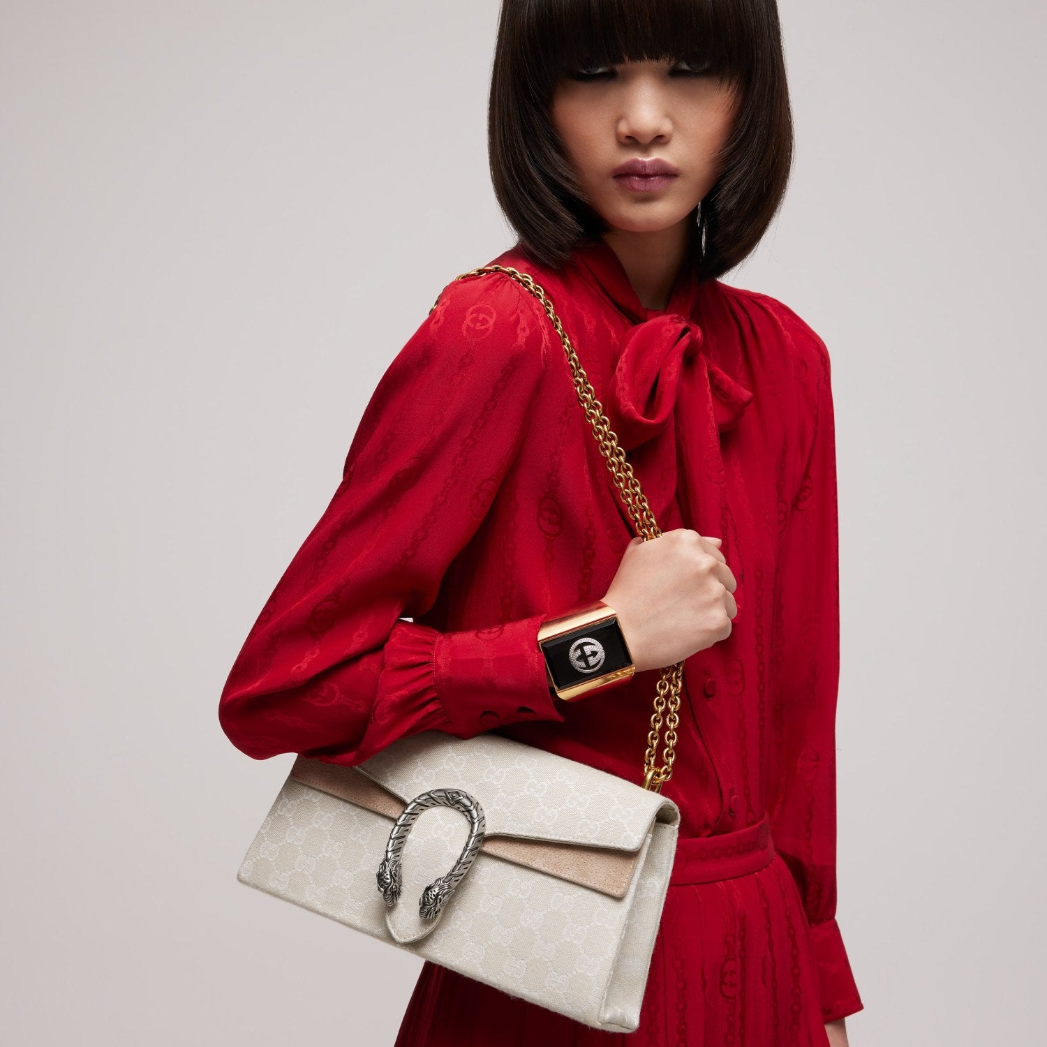 Gucci Dionysus Series Medium Shoulder Bag In Sand Dark Brown Black And Ivory Women's Classic Stylish And Elegant Flap Bag Bags 874735FAF7S #84269A