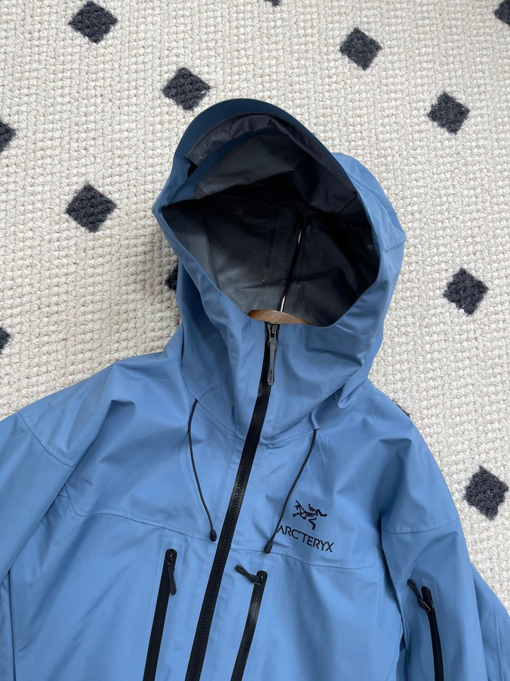 Arcteryx Autumn And Winter Solid Color Zipper Waterproof Windproof Long-Sleeved Hooded Jacket #73669