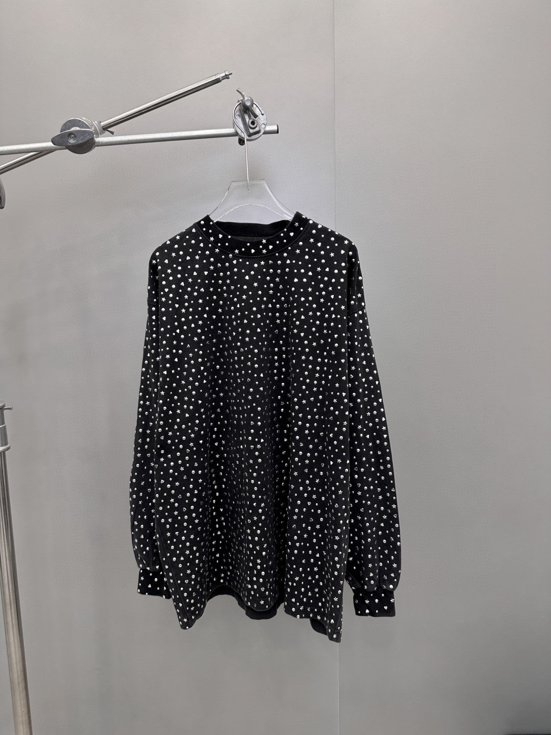 Balenciaga Men's Women's Spring and Autumn Cotton Printed Vintage Washed Loose Long Sleeve T-Shirt Ngvp #7134
