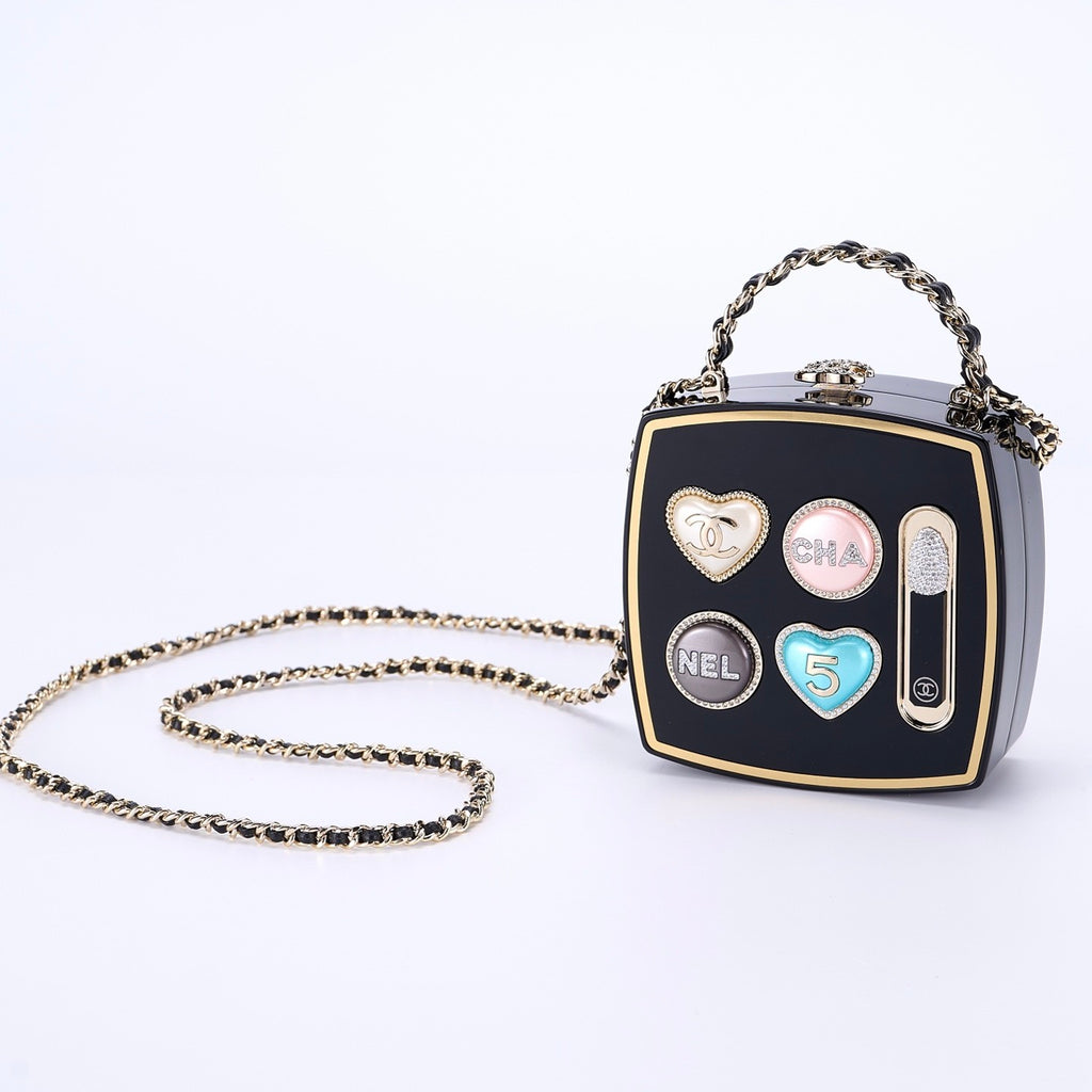 Chanel Women's Ladies' Fashion Classic Color Palette Shaped Rigid Evening Clutch Makeup Case Chain Bag Bags AS5652-B21915-U2093 #78527