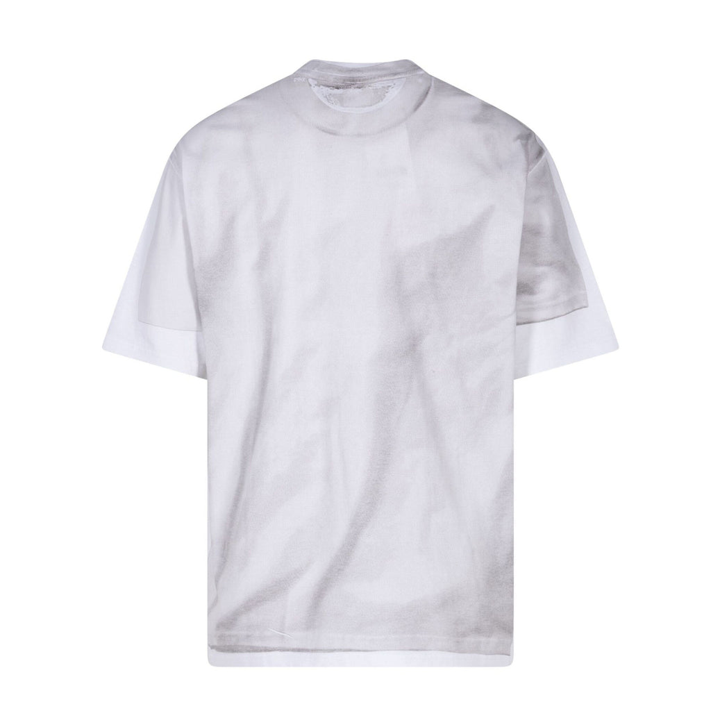 Supreme x MM6 Maison Margiela Men's and Women's Summer Deconstructed False Two Piece Square Logo Short Sleeve T-Shirt #99239